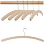 HAGSPIEL Lot de 30 cintres en bois de hêtre brut - 42 cm de long - Très peu encombrants - Respectueux de l'environnement - Fabri