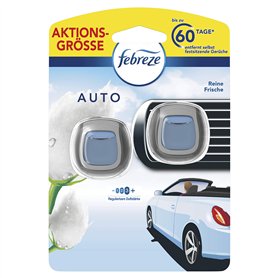 Febreze Lot de 2 désodorisants pour voiture - 4 ml - Parfum de voiture - Fraîcheur pure - Combat les odeurs Febreze Lot de 2 désodorisants pour voiture - 4 ml - Parfum de voiture - Fraîcheur pure - Combat les odeurs