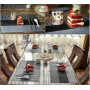 ISIYINER Sets de Table,Placemats Set Lot de 6 Lavables PVC Tapis de Table Antidérapantes Résistant à la Chaleur pour Dîner Cuisi