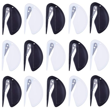 Ouvre-enveloppes – Paquet de 15 – Ouvre-lettres/découpeuse de lettres – Lame pointue – Rapide