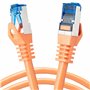 BIGtec cable ethernet 2 pièces - 2m CAT 7 cable rj45 LAN câble internet gigabit CAT7 Câble réseau orange