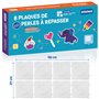 Smowo® 8 Plaques de perles de fer à repasser carrées et transparentes – Lot de plaques à brancher – Perles à repasser – 14,5 x 1