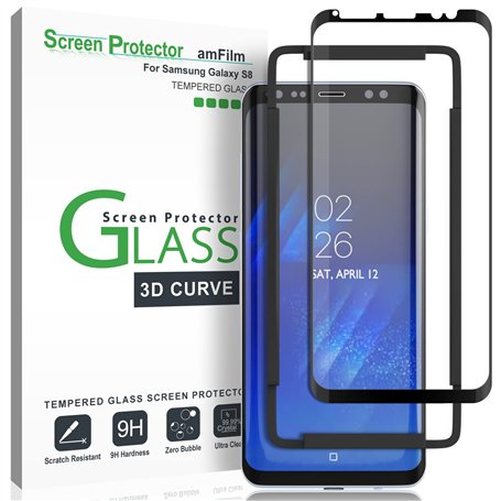 amFilm Verre Trempé Protection écran pour Galaxy S8