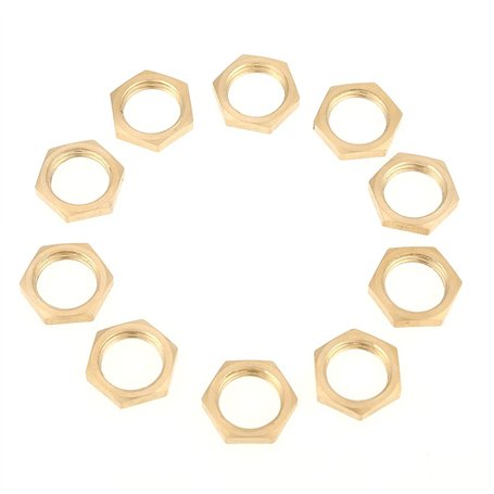 40pcs Écrous Hexagonaux en Laiton G1/8 G1/4 G3/8 G1/2 G3/4 G1 Écrou Mince de Montage de Tuyau de Filetage Écrous à blocage