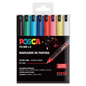 Uniball Lot de 8 marqueurs 0,7 mm Pose PC-1MR Uniball Lot de 8 marqueurs 0