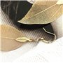 Gleamart délicat Filigrane abattants Boucles d'oreilles légères feuilles plaqué métal oreille Goujons Boucles d'oreilles longues