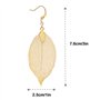 Gleamart délicat Filigrane abattants Boucles d'oreilles légères feuilles plaqué métal oreille Goujons Boucles d'oreilles longues