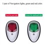 OurLeeme Feux de Navigation pour Bateau, 2 pièces 12V Vert et Rouge Marine Yacht LED Lumière Voile Lumière d'arc Latérale de Por