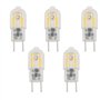 Bonlux Lot de 5 ampoules LED 3 W G6.35 AC/DC 12 V blanc chaud 3000 K Bi pin JC type GY6.35 pour lampe de bureau
