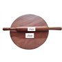 Shradha Trading en bois Belan Chakla, planche de circulaire en bois avec rouleau à pâtisserie