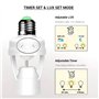 Surenhap E27 Adaptateur de Douille Ampoules LED Convertisseur de Douille Lumière d'ampoule avec capteur de Mouvement PIR 360 °, 