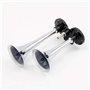 Dhuile de voiture Corne 150db Air Horn Pavillon double tube Chrome Zinc double Trompette Air Horn avec compresseur pour n'import