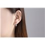 VIKI LYNN Boucles d’oreilles pendantes chat mignon boucle d’oreille clou en argent fin 925 et zircon rouge cadeau noël anniversa