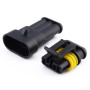 Connecteur de Fil, Keenso Kit de 3 Broches Plug Connecteur Étanche Électrique 1.5mm Terminaux Fil de Verrouillage Rapide Prises