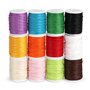 Lemonfilter - Lot de 12 rouleaux de cordon en coton ciré - Longueur :10 mètres - Diamètre : 1 mm - Pour la fabrication de bijoux
