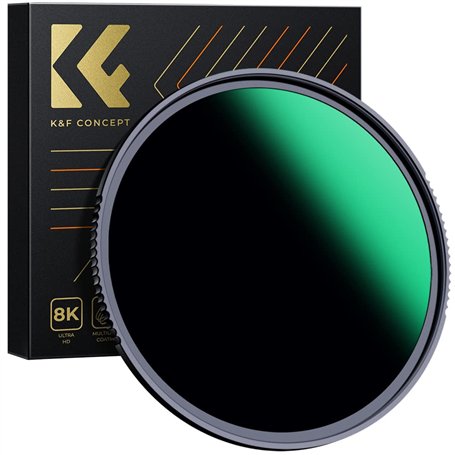 K&F Concept Filtre ND1000 67mm Nano-X 10 f-Stops MRC Filter Gris Neutre HD Super Mince Multicouches Haute-Transmittance pour pou