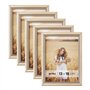 WOLTU Lot de 5 Cadre Photo 13x18cm Cadre en Bois Massif avec Passe Partout