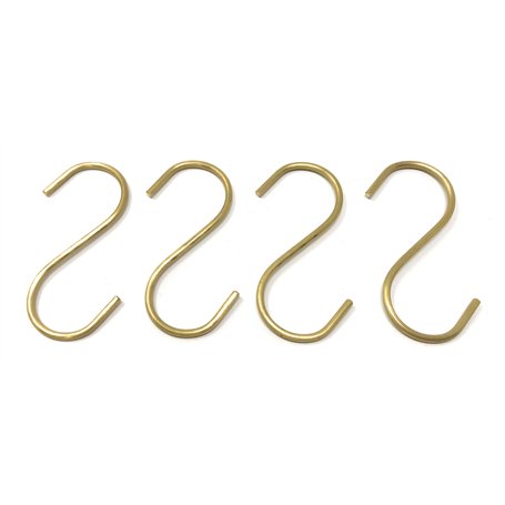 Crochets en S en laiton massif robuste pour accrocher des casseroles et poêles de cuisine