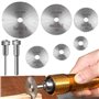 Lot de 6 lames de scie rotative pour scie à disque en acier avec mandrin de 1/8" pour Couper Bois