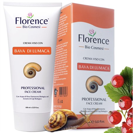 100ml. Crème Escargot Visage á l'ACIDE Hyaluronique Vitamine C. Soin Visage et Contour des yeux Certifié Biologique. Crème Anti