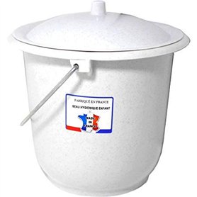 SoBazar - ALUMINIUM ET PLASTIQUES - Seau hygienique modele enfant Ø 23 mm 5 litres avec couvercle avec Anses en acier SoBazar - ALUMINIUM ET PLASTIQUES - Seau hygienique modele enfant Ø 23 mm 5 litres avec couvercle avec Anses en acier