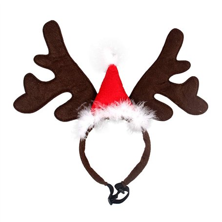 Cerceau tête de noël Chien égouttoir à Nourriture Bandeau en Bois de Chien Animal de Compagnie Animaux domestiques décor de Band