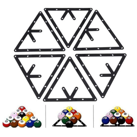 VGEBY Lot de 6 Supports triangulaires pour Boules de Billard