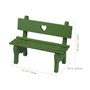 VOSAREA Miniature Banc de Jardin en Bois Petit Meuble pour Maison de PoupéE 16.5x12.5cm Minuscule Chaise Verte Micro Paysage Jar