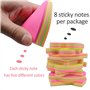 Notes autocollantes, pense-bête amovible autocollant auto-adhésif de couleur vive-Per Pack 8 formes différentes à l'intérieur-10