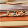 Evemodel P8711 Lot de 60 figurines différentes assises Piste H0 1:87