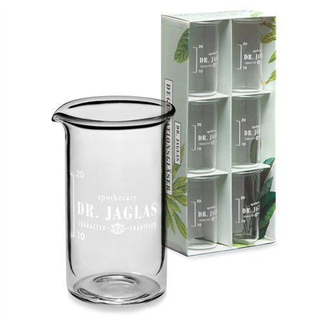 DR. JAGLAS Lot de 6 verres à dégustation de 20 ml - Verres à liqueur de laboratoire - Verres à shot chimie - Verres à shot - Ver