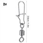 Pivot De Pêche 50 PCS 2 # 4 # 5 # 6 # 8 # en Acier Inoxydable Emerillons Connecteur/Agrafes de Pêche Roulants avec Quick Lock-Ou