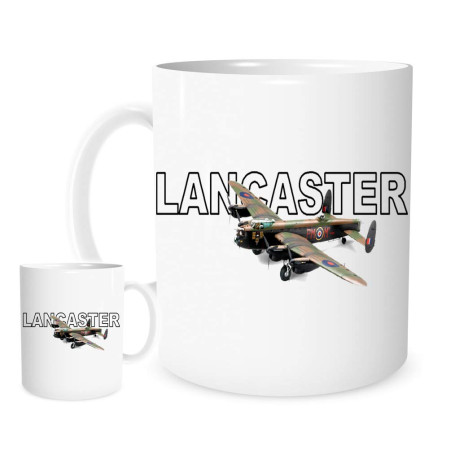 Mug en céramique avec logo Lancaster Bomber - 325 ml - Avec emblème de la Seconde Guerre mondiale