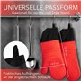 AVANA Gants de Four en Silicone - résistants à la Chaleur jusqu'à 350 °C - Maniques Gants de Cuisine - Antidérapants - Rouge