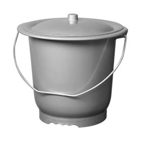 Les Colis Noirs LCN - Seau Hygienique avec Couvercle pour Adulte Gris 10L - Pot Chambre - 064 Les Colis Noirs LCN - Seau Hygienique avec Couvercle pour Adulte Gris 10L - Pot Chambre - 064