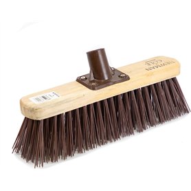 Newman & Cole Tête de balai en bois avec poils synthétiques durs en PVC – Tête de balai de rechange pour balayer de jardin – Têt Newman & Cole Tête de balai en bois avec poils synthétiques durs en PVC – Tête de balai de rechange pour balayer de jardin – Têt