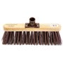 Newman & Cole Tête de balai en bois avec poils synthétiques durs en PVC – Tête de balai de rechange pour balayer de jardin – Têt