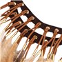 Amorar Collier Indien, Femme Bijoux Feather Pendant Choker Collier Rétro Collier de Plumes Alliage Collier Boho Chaîne de Pull D