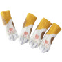24PCS Chaussettes de Chaise tricoté avec Chat Mignon Pattes Design 6 Motifs Meubles Jambe Caps Anti Scratch Anti-Bruit Chaise Ja