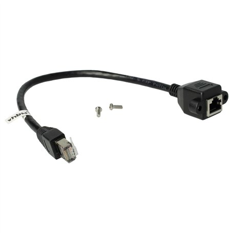 vhbw Câble de rallonge LAN Ethernet RJ45 mâle vers femelle - Rallonge Cat6 avec prise encastrée