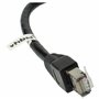 vhbw Câble de rallonge LAN Ethernet RJ45 mâle vers femelle - Rallonge Cat6 avec prise encastrée, 0,3 m noir