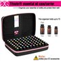 FTINATE 70 Trous Boîte Huile Essentielle Aromathérapie Sac de Rangement Trousses de Toilette Voyage Sac à cosmétiques avec inser