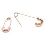 Happiness Boutique Femmes Boucles d'Oreilles Epingle de Sûreté Plaqué Or Rose | Boucles d'Oreilles Délicates Bijoux Acier Inoxyd