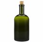 mikken Lot de 6 bouteilles en verre vert et marron de 500 ml avec bouchon en liège.