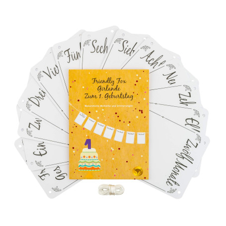 Friendly Fox Guirlande photo pour 1er anniversaire