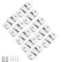 MZMing 10 Paires [20 pack] Support de Montage Dissimulé Embarqué Interverrouillage Pendaison Boucle Quincaillerie Murale en Acie
