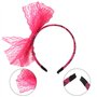 Kulannder Femmes 80s Neon Lace Bracelet Boucles d'oreilles Gants en Résille Collier Bracelet pour Retro Fashion Années 80 Costum