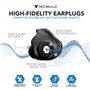 Decibullz Filtres de bouchons d'oreille moulés sur mesure haute fidélité (Hi-Fi) pour concerts et événements (noir)