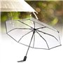Cafopgrill Transparenter Regenschirm, tragbarer dreifacher Reiseregenschirm Sun Rain Folding Ladies Fashion Umbrella Zuverlässig