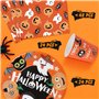 Hemoton Service de table jetable pour Halloween – 24 personnes – Vaisselle en carton – Comprend 24 assiettes en carton, 48 servi